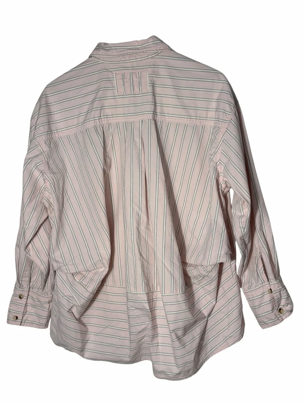 Free People We The Free Striped Varsity Vibes Shirt In Pink Combo size small